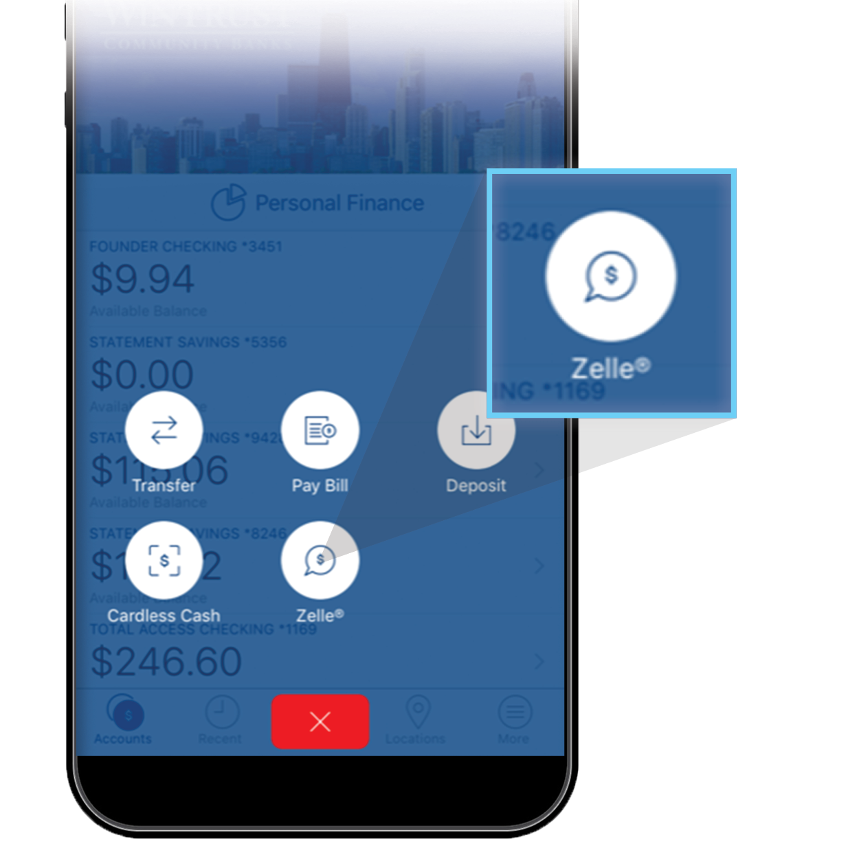 Zelle Hinsdale Bank Trust Company N A